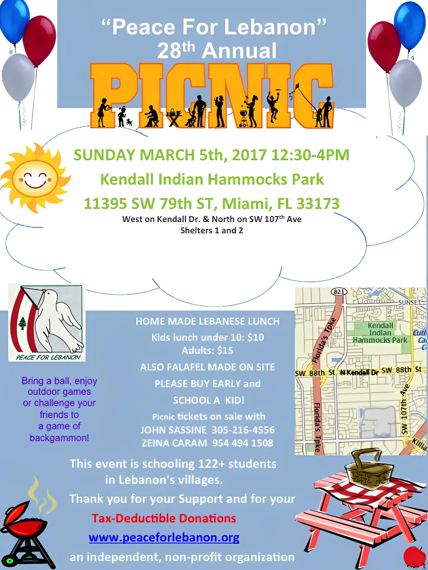Event details and map for picnic