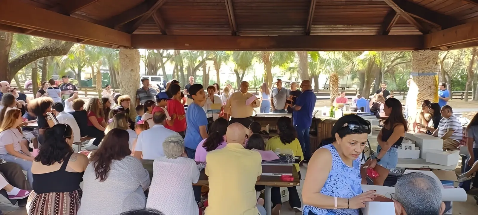 Community event in a sunny park
